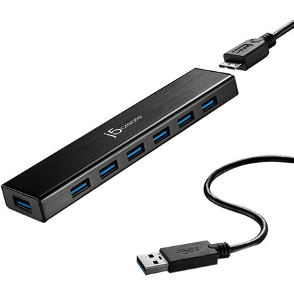 j5create Hub USB 3.1 Gen 1 de 7 Puertos 5 Gb s Soporte Carga Rápida