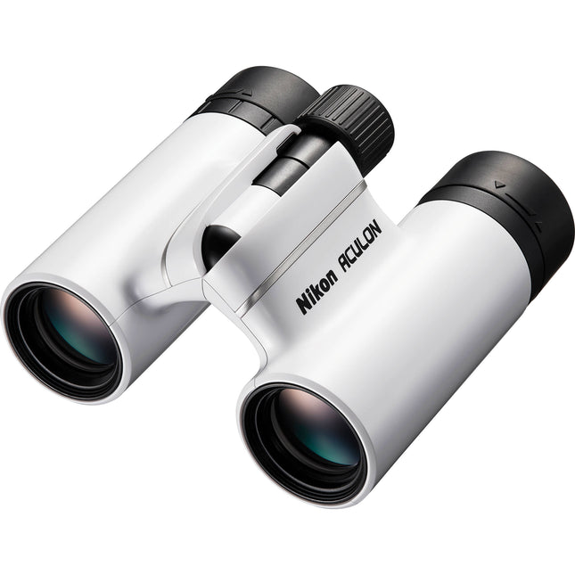 Nikon 8x21 Aculon T02 Prismáticos compactos lentes multicapa diseño ligero blanco con estuche y correa