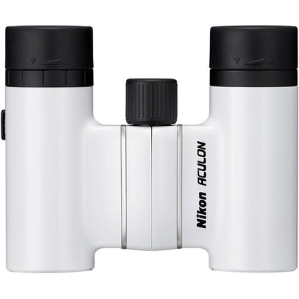 Nikon 8x21 Aculon T02 Prismáticos compactos lentes multicapa diseño ligero blanco con estuche y correa