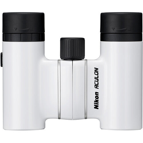Nikon 8x21 Aculon T02 Prismáticos compactos lentes multicapa diseño ligero blanco con estuche y correa
