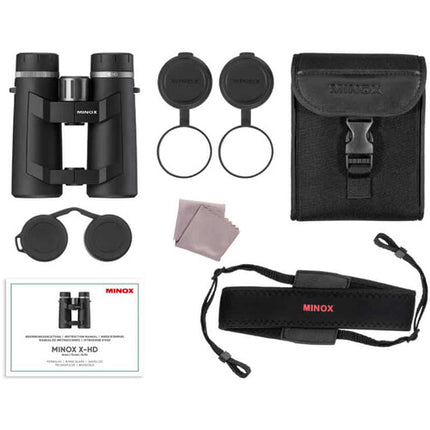 Minox 10x44 X-HD Prismáticos con Ángulo 65° Nitrogenados y Estuche