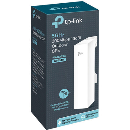 TP-Link CPE510 Punto de Acceso Exterior 5 GHz 13 dBi 300 Mbps PoE