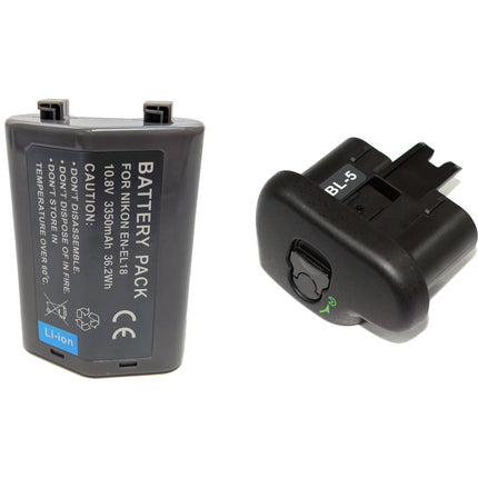Bescor Nikon EN-EL18C Batería 3350mAh 10.8V con Cubierta BL5 para Empuñaduras