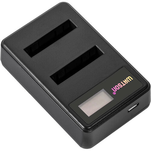 Watson Mini Duo Cargador para Baterías Canon NB-6L con Pantalla LCD y Carga Independiente