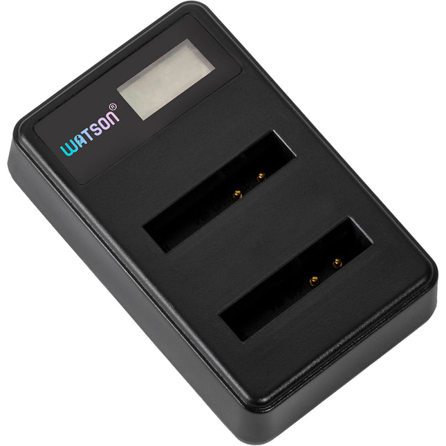 Watson Mini Duo Cargador para Baterías Canon NB-6L con Pantalla LCD y Carga Independiente