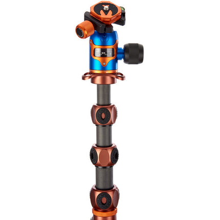 3 Legged Thing Legends Bucky Trípode Carbono 76.6" 66 lb con AirHed VU Azul