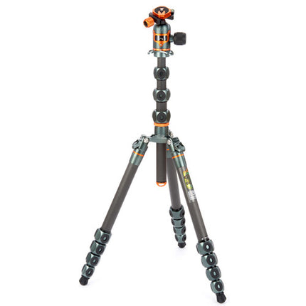 3 Legged Thing Legends Bucky Tripode Fibra de Carbono 76.6 Pulgadas 66 lb Capacidad con Cabezal AirHed VU Gris