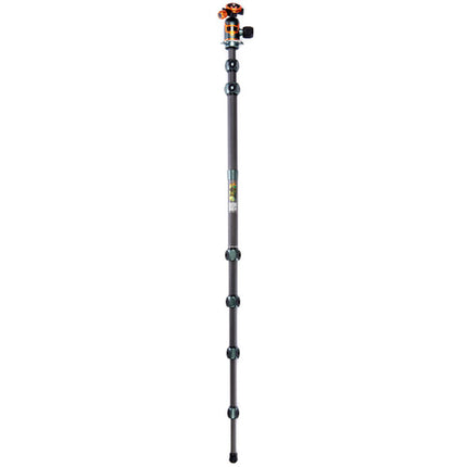 3 Legged Thing Legends Bucky Tripode Fibra de Carbono 76.6 Pulgadas 66 lb Capacidad con Cabezal AirHed VU Gris