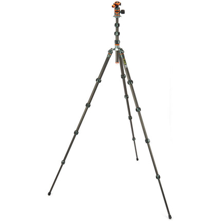 3 Legged Thing Legends Bucky Tripode Fibra de Carbono 76.6 Pulgadas 66 lb Capacidad con Cabezal AirHed VU Gris