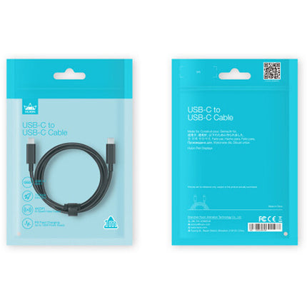 Huion Cable USB Tipo C Macho a Macho 3.2 Pies 10 Gb/s 100W PD