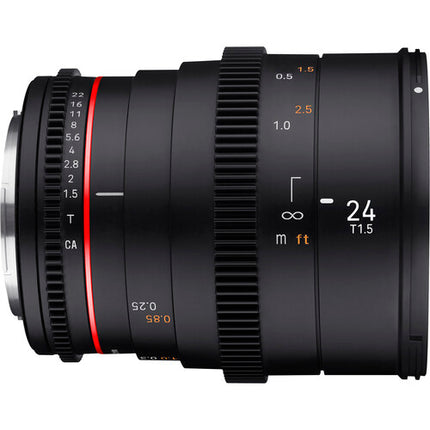 Rokinon Juego de lentes cine DSX 24 35 50 85mm T1.5 montura Sony E