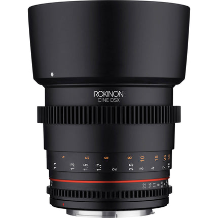Rokinon 85mm T1.5 DSX Objetivo Cine Full Frame con Parasol Petalo