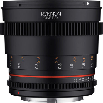 Rokinon 50mm T1.5 DSX Lente de Cine Full-Frame con Montura EF y Parasol Petaloide