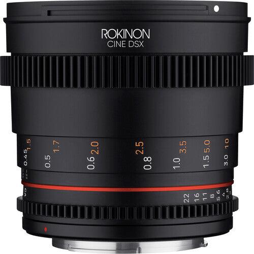 Rokinon 50mm T1.5 DSX Lente de Cine Full-Frame con Montura EF y Parasol Petaloide