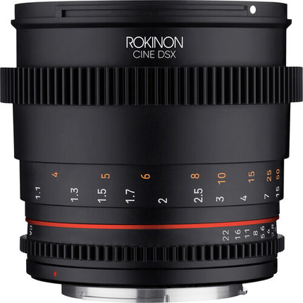 Rokinon 85mm T1.5 DSX Objetivo Cine Full Frame con Parasol Petalo