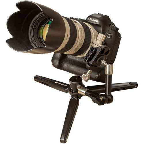 ProMediaGear TR01 Mini trípode con brazo de fricción 7" y abrazadera QR tipo Arca 40mm capacidad 5 lb
