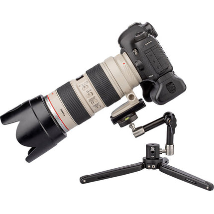 ProMediaGear TR01 Mini trípode con brazo de fricción 7" y abrazadera QR tipo Arca 40mm capacidad 5 lb