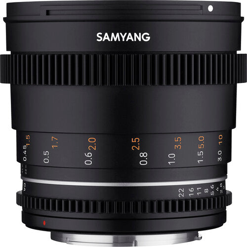 Samyang 50mm T1.5 MK2 Objetivo Cine MFT Resistente al Clima 9 Láminas Iris