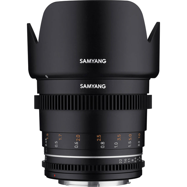 Samyang 50mm T1.5 VDSLR MK2 Objetivo Cine Full Frame con Tapas y Parasol
