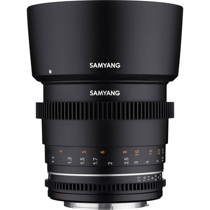 Samyang 85mm T1.5 VDSLR MK2 Lente de Cine MFT con Parasol y Estuche