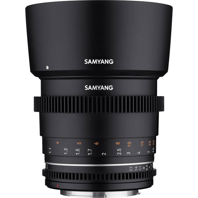 Samyang 85mm T1.5 VDSLR MK2 Lente de Cine MFT con Parasol y Estuche