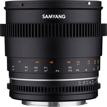 Samyang 85mm T1.5 VDSLR MK2 Lente de Cine MFT con Parasol y Estuche
