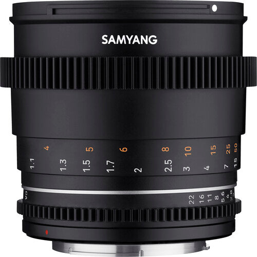 Samyang 85mm T1.5 VDSLR MK2 Lente de Cine MFT con Parasol y Estuche