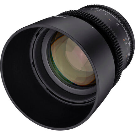Samyang 85mm T1.5 VDSLR MK2 Lente de Cine MFT con Parasol y Estuche