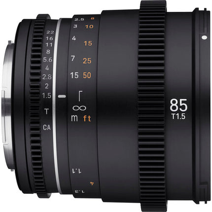 Samyang 85mm T1.5 VDSLR MK2 Lente de Cine MFT con Parasol y Estuche