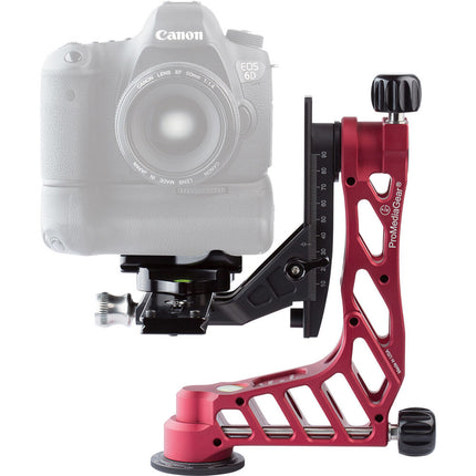 ProMediaGear GKJr Katana Pro Cabezal Gimbal para Teleobjetivo Capacidad 50 lb Acabado Rojo