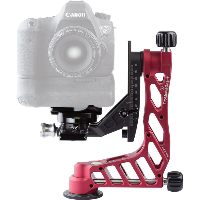 ProMediaGear GKJr Katana Pro Cabezal Gimbal para Teleobjetivo Capacidad 50 lb Acabado Rojo