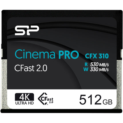 Silicon Power 512GB Cinema PRO CFX 310 Tarjeta de Memoria cFAST 2.0 530 MBs lectura 330 MBs escritura