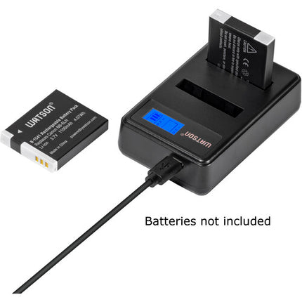 Watson Mini Duo Cargador para Baterías Canon NB-6L con Pantalla LCD y Carga Independiente