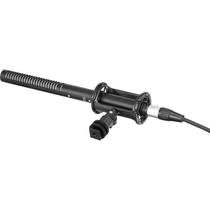 BOYA BY-BM6060 Micrófono Shotgun con filtro paso alto y accesorios completos