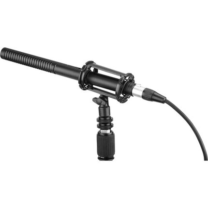 BOYA BY-BM6060 Micrófono Shotgun con filtro paso alto y accesorios completos