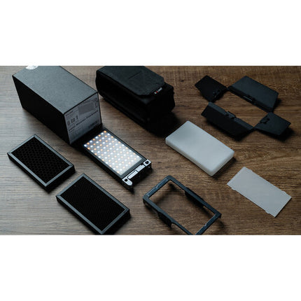 BOLING SIX-IN-ONE Kit de Accesorios para Luz LED RGB con Difusor Softbox y Rejillas 30° 60°