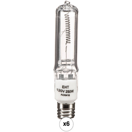 Impact EHT Lámpara Halógena E11 250W 120V Paquete de 6