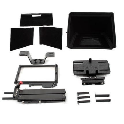 ikan Elite Universal Teleprompter para Tablet 9x6 a 13x9 con vidrio 70/30 madera CNC y base ajustable