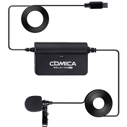 Comica Audio SIG.LAV V05 UC Micrófono Lavalier Omnidireccional con Ganancia y Monitorización USB Tipo-C