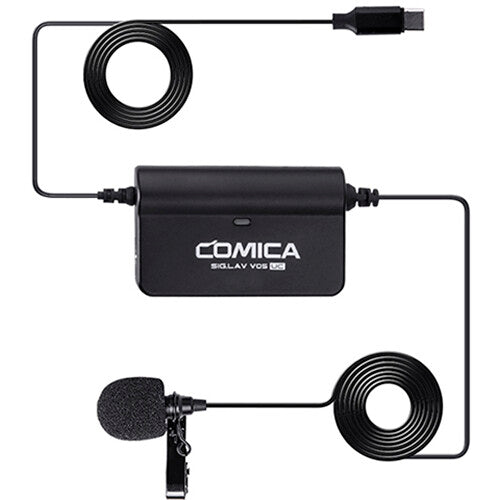 Comica Audio SIG.LAV V05 UC Micrófono Lavalier Omnidireccional con Ganancia y Monitorización USB Tipo-C