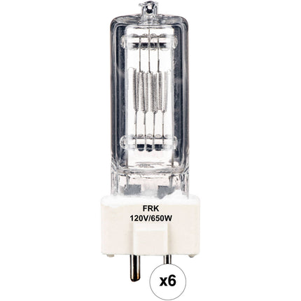 Impact FRK Lámpara de 650W 120V para cine y fotografía Pack de 6