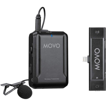 Movo Photo EDGE-DI Micrófono Lavalier Inalámbrico Omni 2 Canal iPhone Lightning