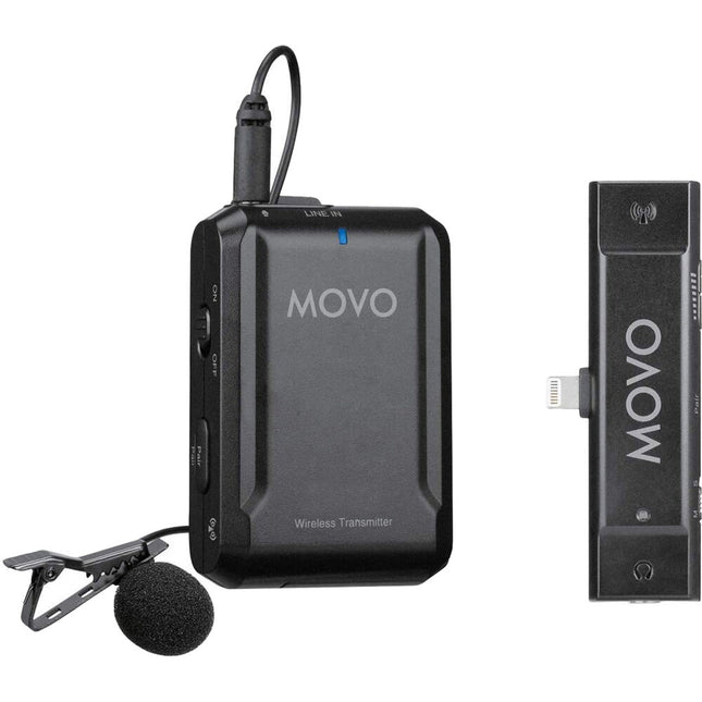 Movo Photo EDGE-DI Micrófono Lavalier Inalámbrico Omni 2 Canal iPhone Lightning