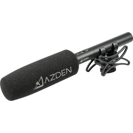 Azden SGM-250 Micrófono Shotgun Kit con Paraviento 4.7 y Cable Adaptador 3.5mm