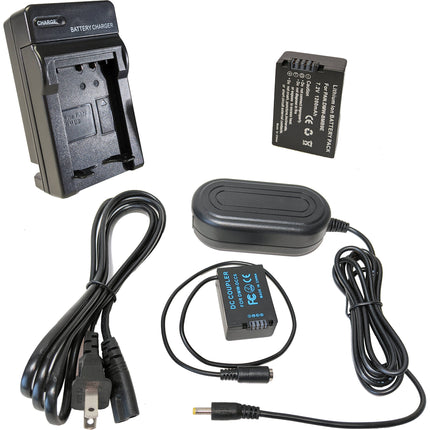 Bescor DMWBMB9 Kit batería cargador acoplador y adaptador para cámaras Panasonic y Leica
