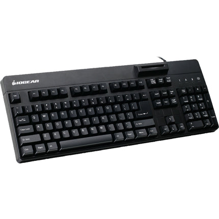 IOGEAR teclado USB con 104 teclas lector de tarjetas común integrado
