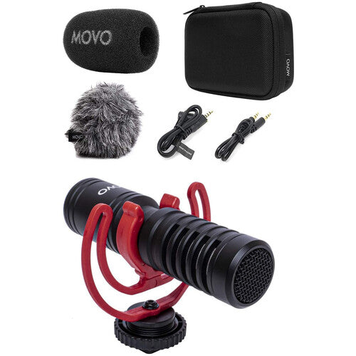 Movo Photo VXR10 PRO Micrófono Shotgun Ultracompacto Montaje Cámara 3.5mm con Shockmount Rycote