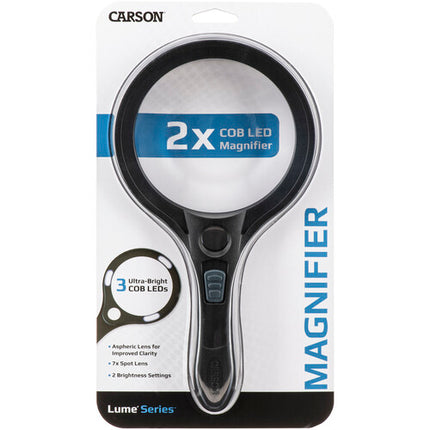 Carson AS-95 Lupa 4.5 Pulg 2x 7x LED COB Ajuste Brillo