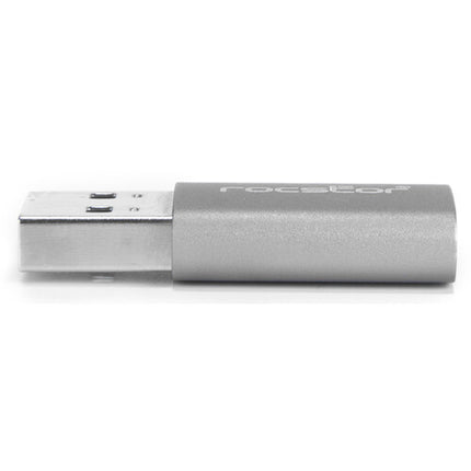 Rocstor Adaptador USB 3.1 Gen 1 Tipo C Hembra a Tipo A Macho 5 Gb/s Aluminio Gris