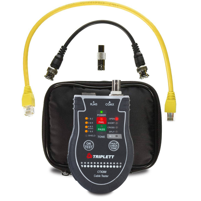 Triplett CTX200 Pocket CAT Probador de cables Cat 5 6 con mando coaxial